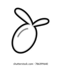 Olive sign illustration. Vector. Flat style black icon on white.