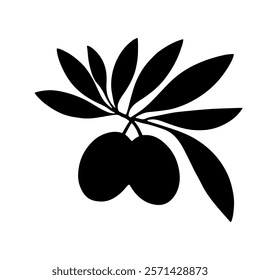 Olive silhouette vector icon sign symbol illustration design.
