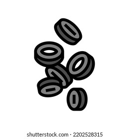 olive slice food cut color icon vector. olive slice food cut sign. isolated symbol illustration