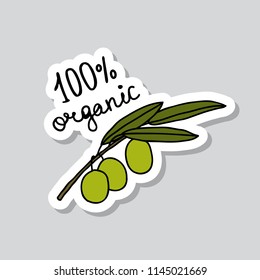 olive sticker doodle icon