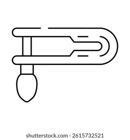 olive stuffer line icon vector. olive stuffer sign. isolated contour symbol black illustration