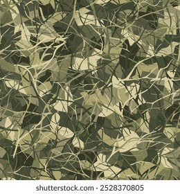 Olive and Tan Vector Army Uniform Print. Desert Seamless Pattern. Repeated Khaki Grunge Commando Camo Vector Texture Backdrop. Repeated Color Graphic Camouflage Textile.