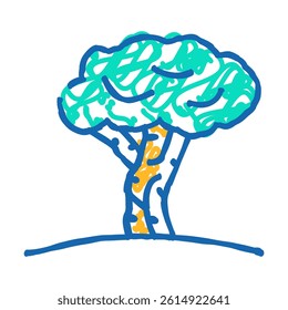 olive tree doodle icon sketch vector. olive tree sign. isolated symbol illustration