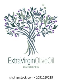 Olive Tree. Extra virgin olive oil symbol. Symbol of culture and Mediterranean food.