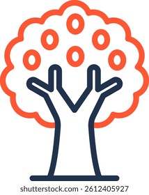 Olive Tree Icon Color Line Vector Illustration