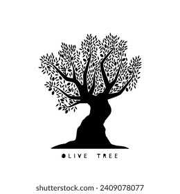 Olive tree icon on a white background.