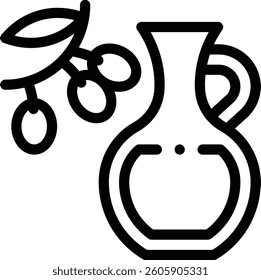 olive tree icon. Thin Linear Style Design Isolated On White Background