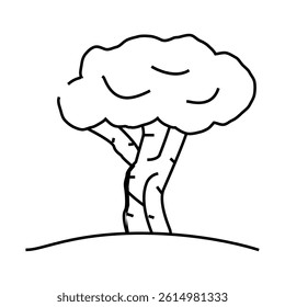 olive tree line icon vector. olive tree sign. isolated contour symbol black illustration