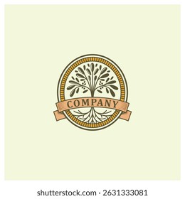 Vetor de design de logotipo de oliveira