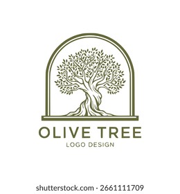 Olivenbaum Logo Symbol Design Vektor Vorlage