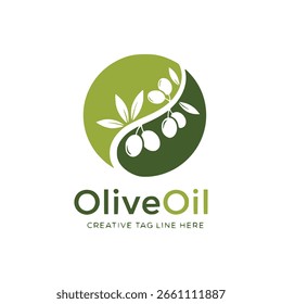Olive tree logo icon design vector template