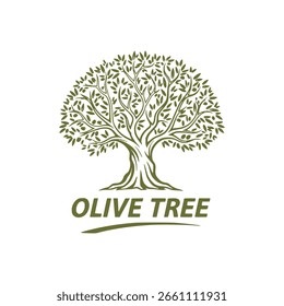 Olive tree logo icon design vector template