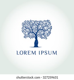 Olive tree logo (sign, symbol. icon, image)