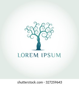 Olive tree logo (sign, symbol. icon, image)