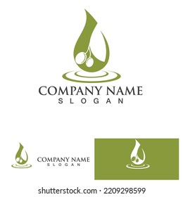 Olive tree logo vector illustration design template