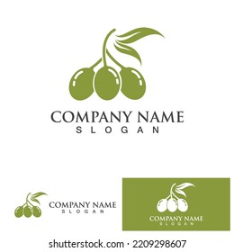 Plantilla de diseño de ilustración de vector del logotipo de árbol de oliva