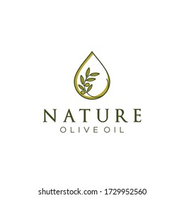 Olive Tree Oil Logo Design Template