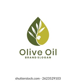 Projeto da oliveira e do logotipo do óleo