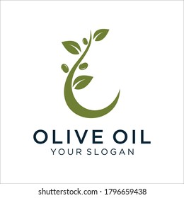 Olive tree and oil logo vector design