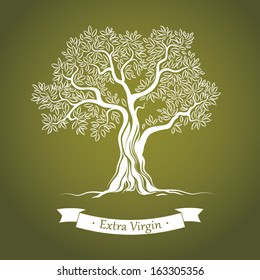 Olive tree. Olive oil. Vector  olive tree. For labels, pack.