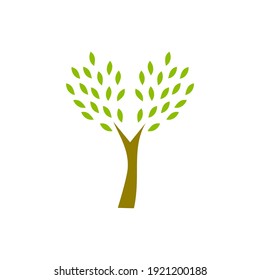 Icono de silueta de árbol de oliva aislado en fondo blanco. Signo vectorial moderno de infografía web. Pictograma de diseño de logotipo de ilustración de calidad superior.