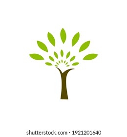 Olive tree silhouette icon isolated on white background. vector illustration.