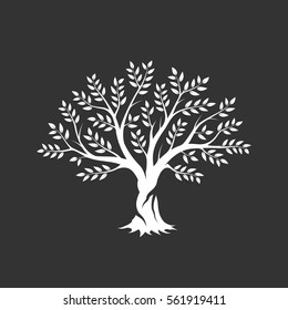 Olive tree silhouette icon isolated on dark background. Web infographic modern vector sign.
Premium quality illustration logo design concept pictogram.