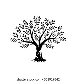 Olive tree silhouette icon isolated on white background. Web infographic modern vector sign. Premium quality illustration logo design concept pictogram.