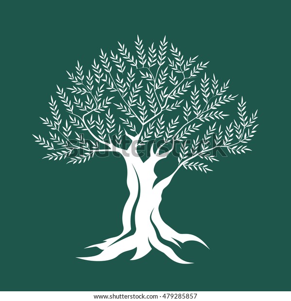 Download Olive Tree Silhouette Icon Isolated On Stock Vector ...