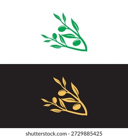 Logotipo Olive Tree Simple Nature