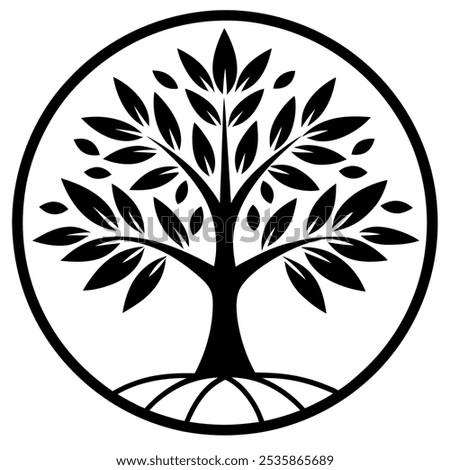 Olive tree stylized botanical art