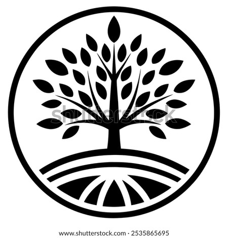 Olive tree stylized botanical art