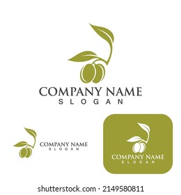 Olive tree vector illustration design template