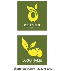 Plantilla de diseño de ilustración de vector de árbol de oliva