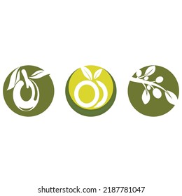 Olive tree vector illustration design template