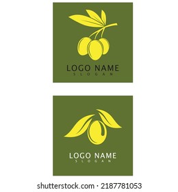 Olive tree vector illustration design template
