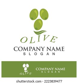 Olive tree vector illustration design template