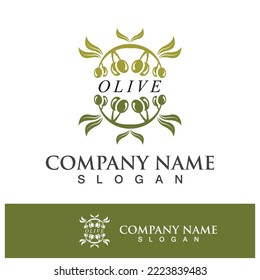 Olive tree vector illustration design template