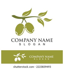 Olive tree vector illustration design template