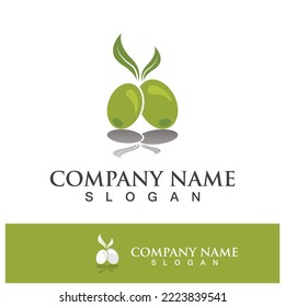 Olive tree vector illustration design template