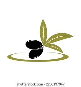 Olive tree vector illustration design template