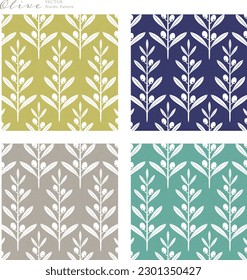 Olive tree vector illustration - Scandinavian pattern