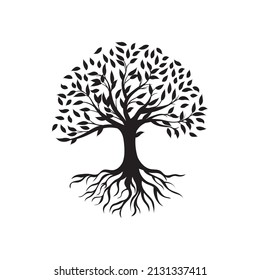 olive tree vector line icon. Nature trees vector illustration logo. modern design, tree icon concept of a stylizd tree with leaves, lends itself to being used with text 