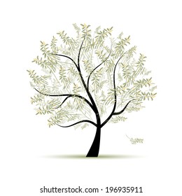 Olive Tree Your Design Stock Vector Royalty Free 196935911