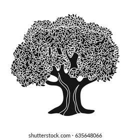 Olive Tree.Olives single icon in black style vector symbol stock illustration web.