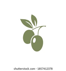 Diseño vectorial de oliva. Ilustración vectorial de bifurcación de oliva.