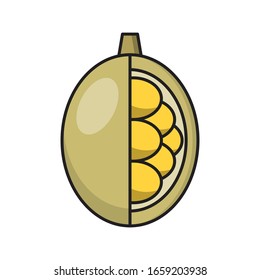 olive vector flat color icon 