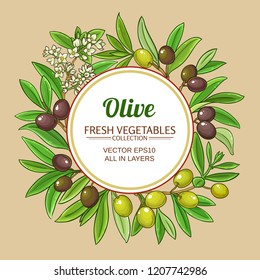 olive vector frame