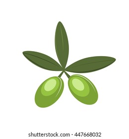 olive vector icon olive oil, symbol sign, branch