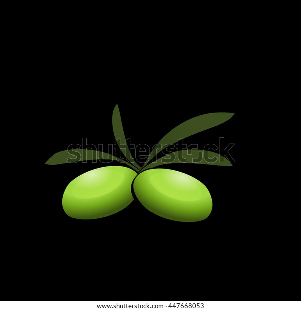 Olive Vector Icon Olive Oil Symbol Stock Vector (Royalty Free